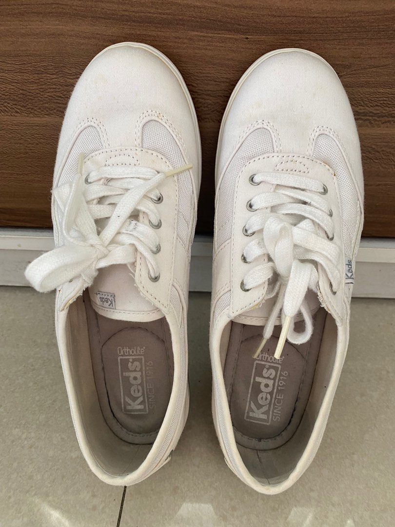 Keds ortholite cheap white sneakers