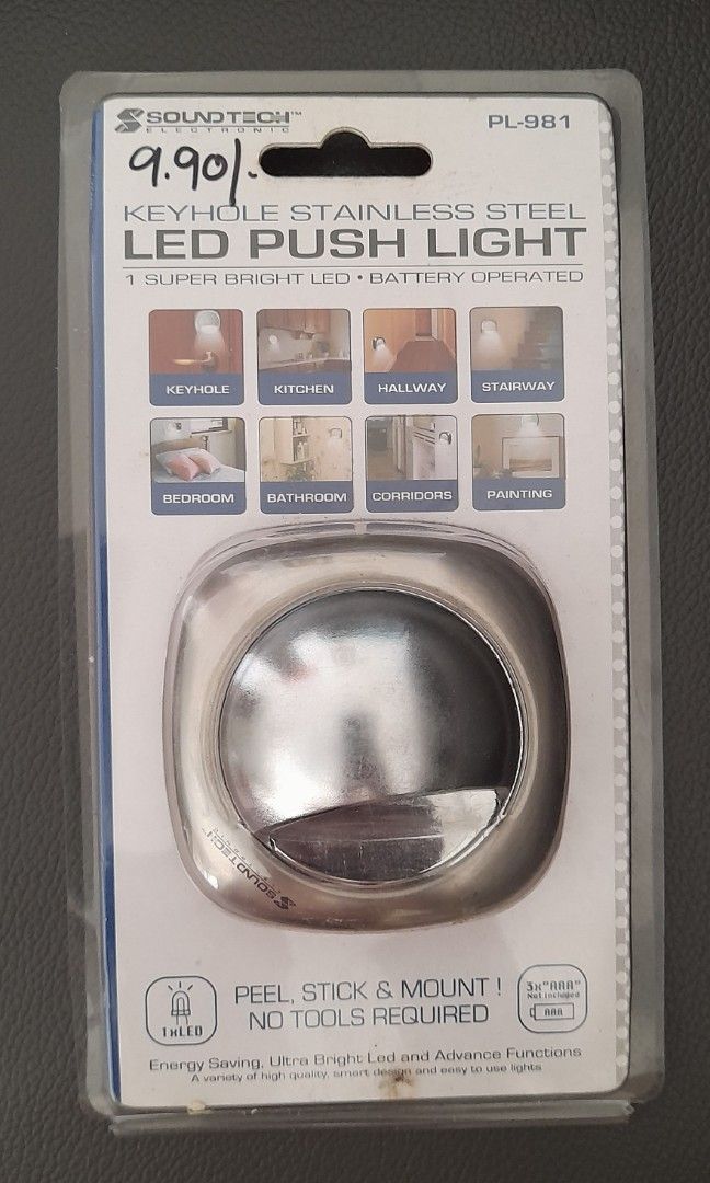 LED Push Light, Furniture & Home Living, Lighting & Fans, Lighting on