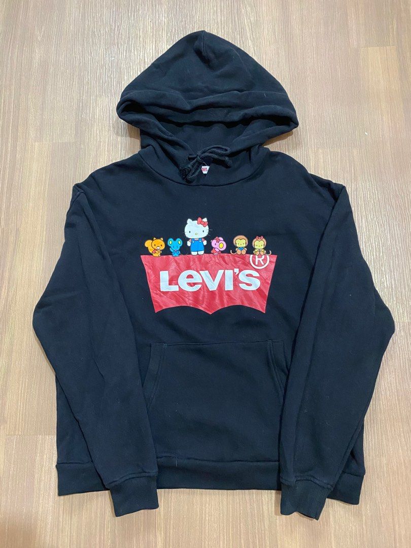 Levis x Hello Kitty Hoodie, Women's Fashion, Coats, Jackets and Outerwear  on Carousell