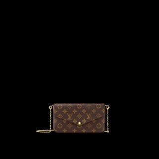 BRAND NEW ! Louis Vuitton M44813 Monogram Canvas Multi Pochette Accessories  -Khaki Strap (RFID)