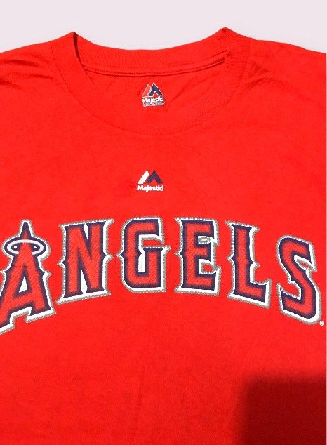 ANGELS MAJESTIC BRAND SHORT-SLEEVE T-SHIRT IN GREAT SHAPE - RED, XXL