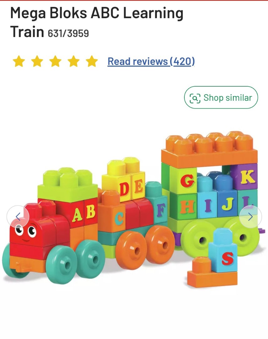 Mega Blocks ABC Learning Train