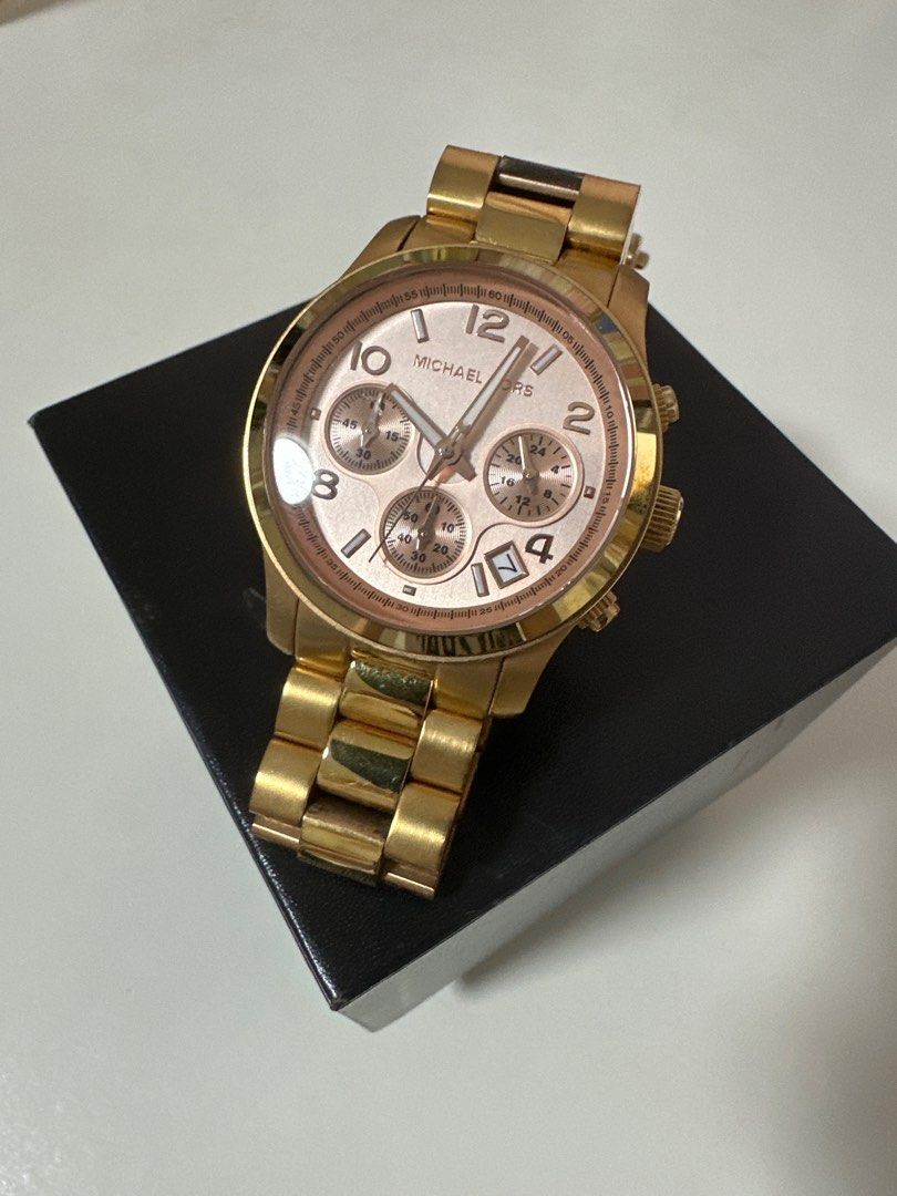 MICHAEL KORS RUNWAY ANALOG MK5128 ROSE GOLD WOMENS WATCH Luxury
