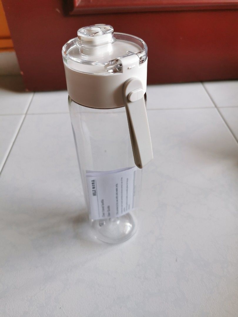 Muji clear travel bottle, Furniture & Home Living, Kitchenware