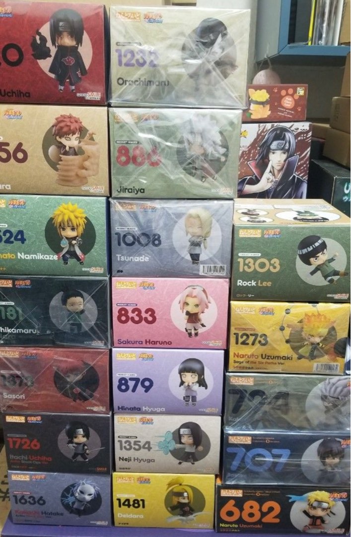 naruto nendoroids(naruto, naruto china version, sasuke, itachi, kakashi ...