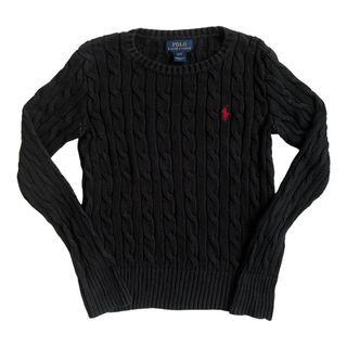 NEGO sweater polo ralph lauren black . sweater rajut polo hitam cardigan