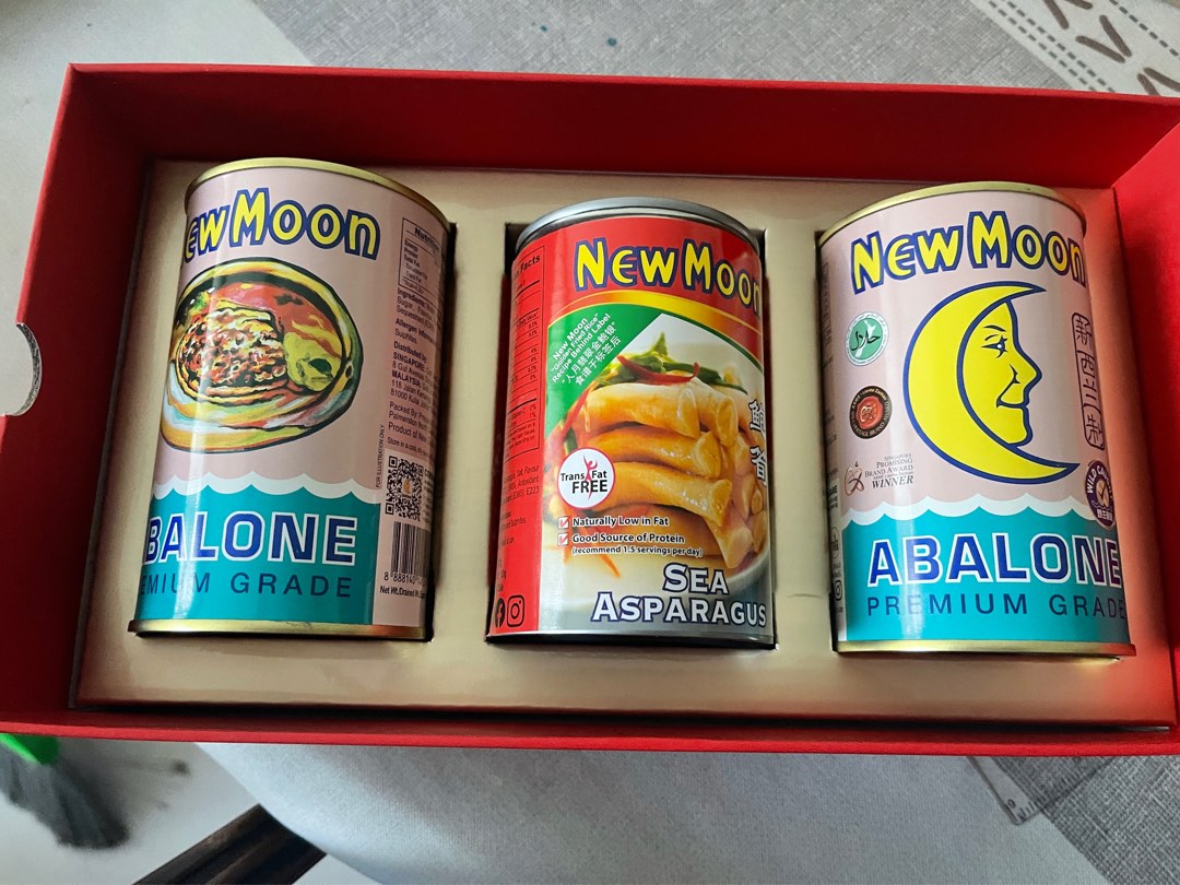 New Moon Abalone Premium Grade and Asparagus, Food & Drinks, Packaged