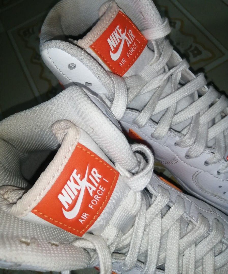 Nike Air Force 1 High White Orange Pearl 334031-118
