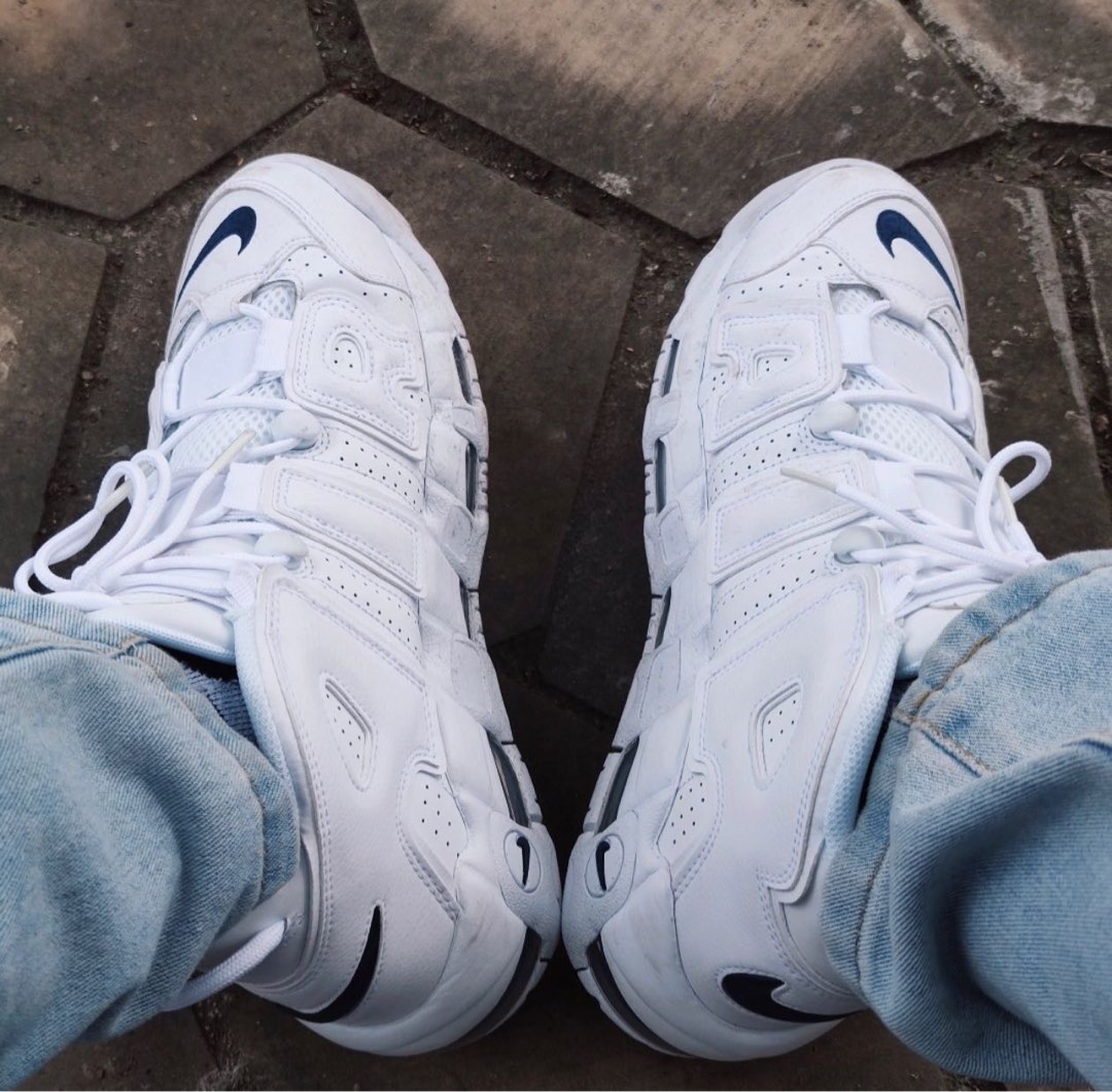 Nike Air More Uptempo White/Midnight Navy ナイキ DH8011-100 Nike AIR MORE UPTEMPO 96 White Midnight Navy Men's UK 10 EUR