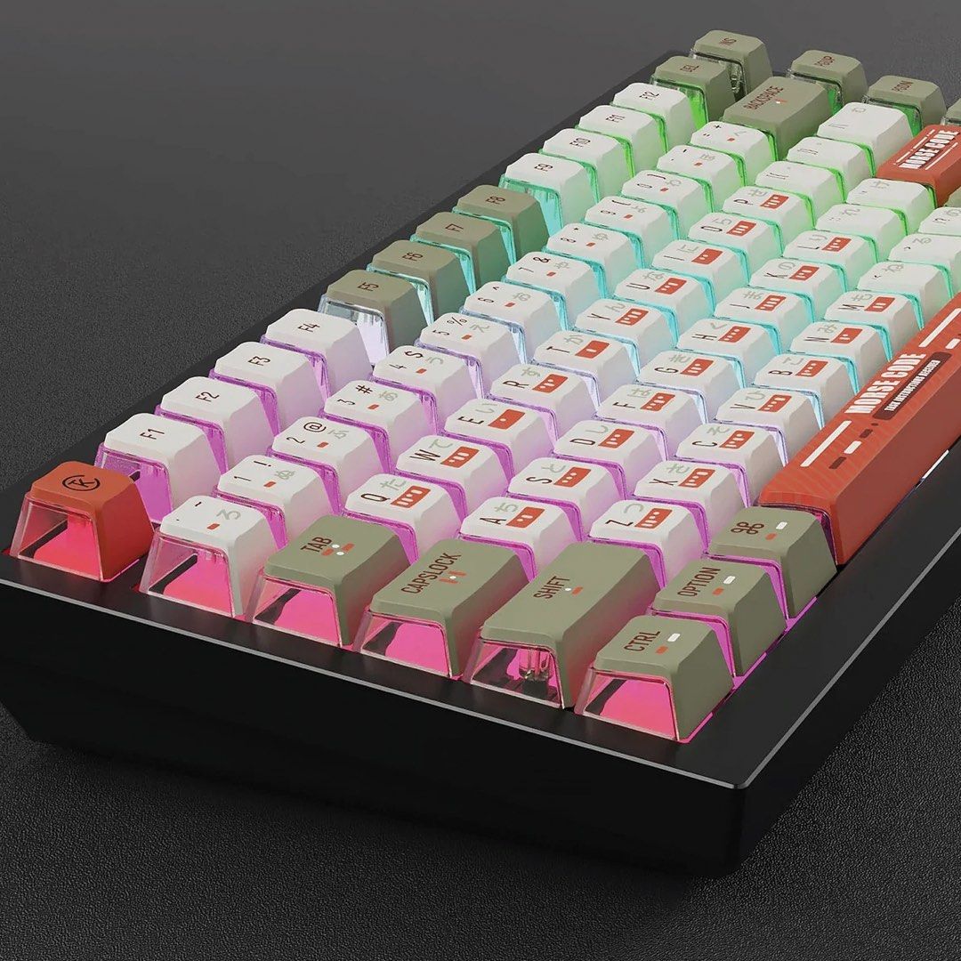 OEM Dye-Sub PBT Full Set Keycap Set - Morse Code Keychron Akko ...