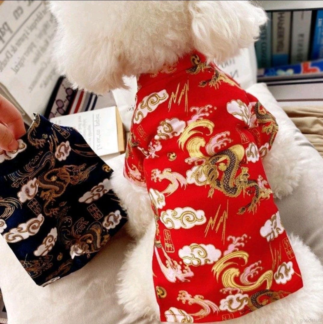 Pet CNY costume CNY Pet costume dog costume dog Chinese new year clothes cat Chinese new year clothes cute dog clothes dog clothes cat