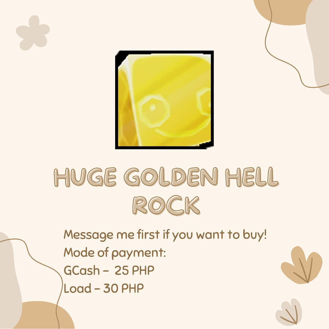 Huge Gold Hell Rock Exclusive on Pet Sim Simulator X PSX on Roblox