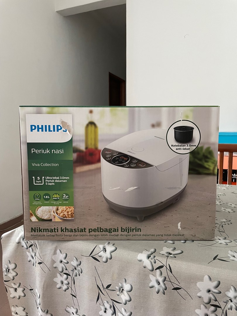 Philips Rice Cooker 1.8L HD4515, TV & Home Appliances, Kitchen ...