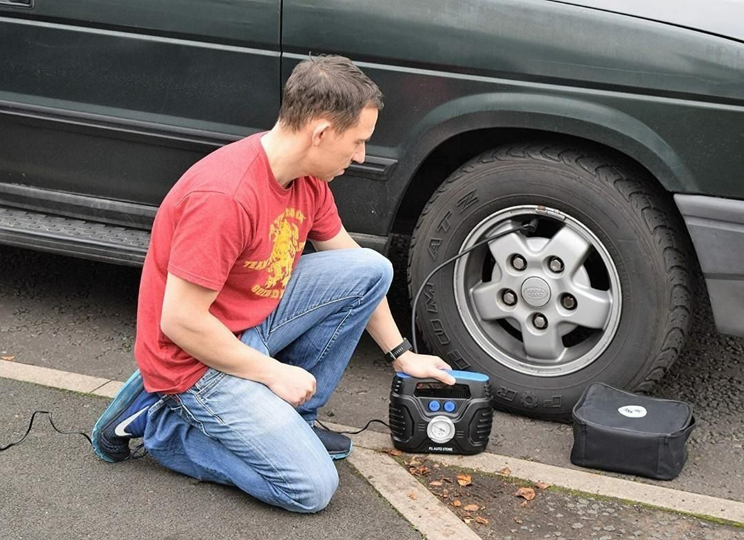 FORTEM Tyre Inflator Air Compressor, Car Tyre Pump, Car Tyre