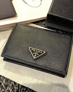 Prada Card holder zip wallet saffiano