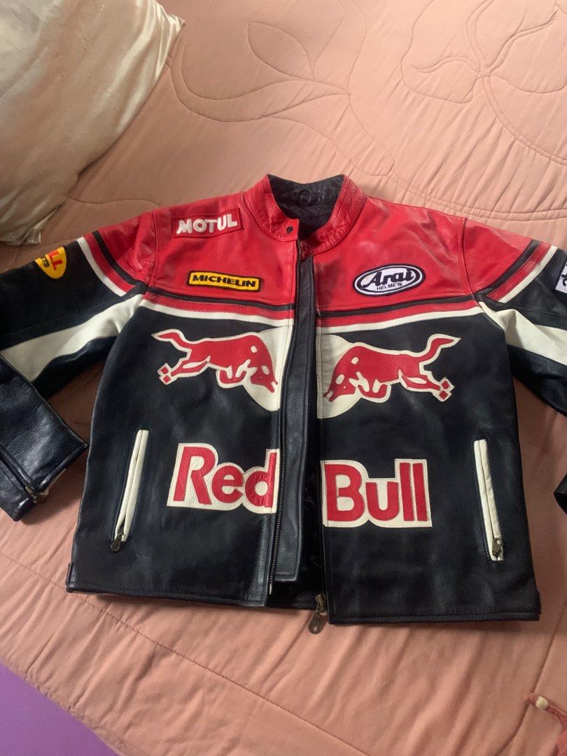 Red bull leather jacket shop