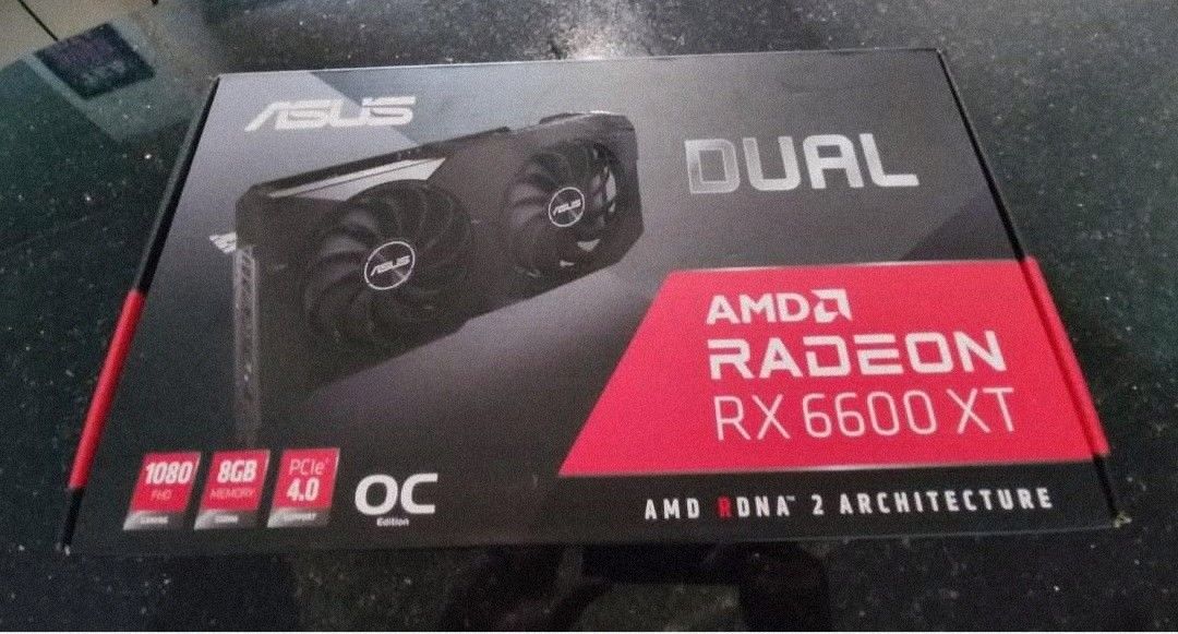 Rx 6600 XT. ASUS Dual AMD Radeon. 8GB. OC Edition. Rx6600xt, Computers ...