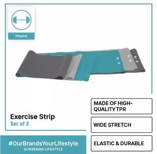 [SALE] FITSPIRE Exercise Strip Resistance Band (Set of 3) | Fitness | Home Gym | Workout Equipment | Yoga
