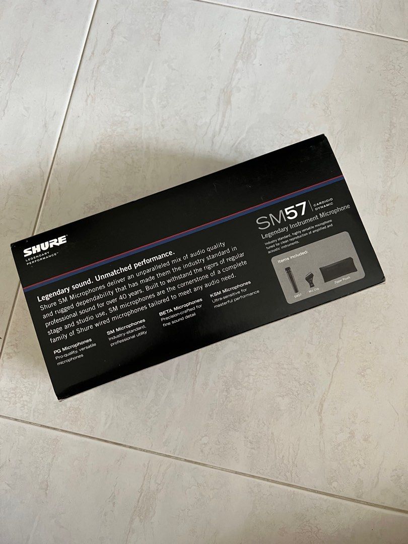 Shure SM57 Instrument Mic, Audio, Microphones on Carousell