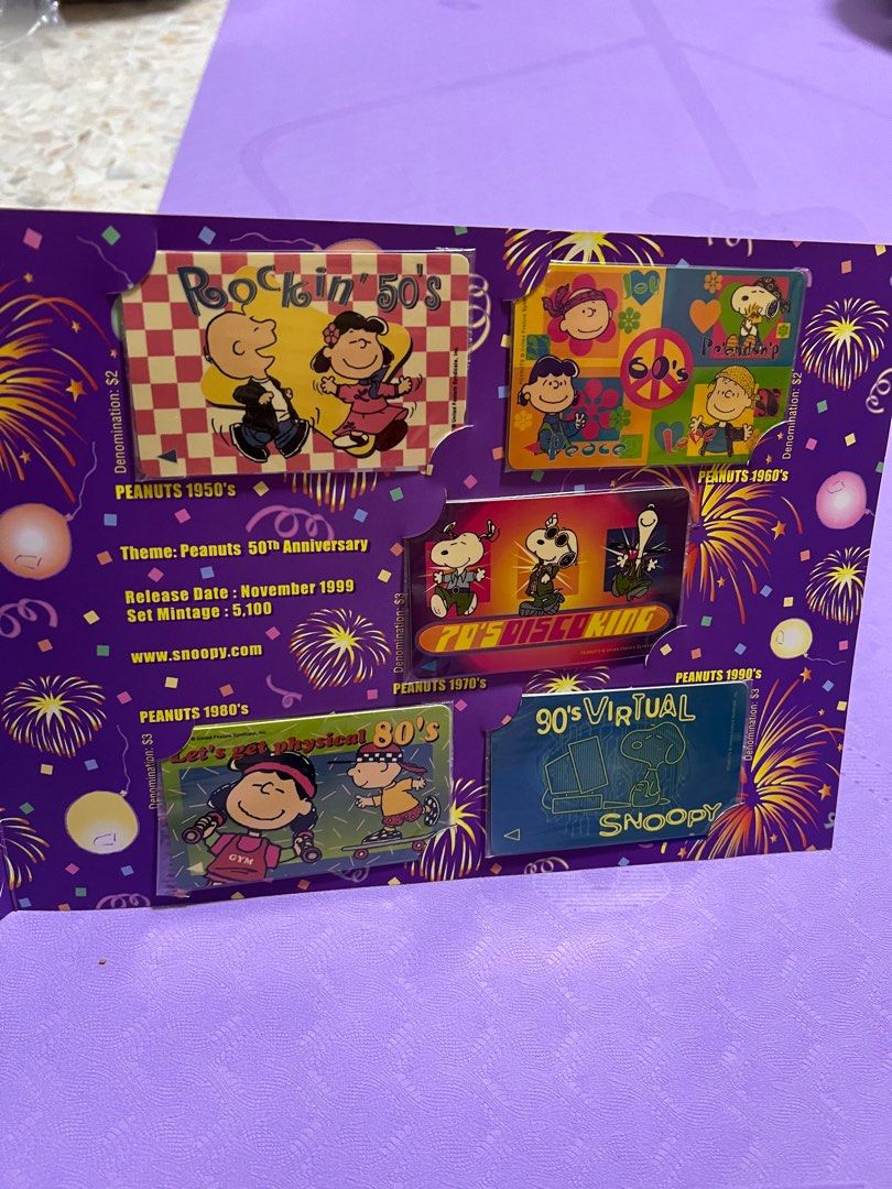 Snoopy 50th anniversary limited edition phone cards, Hobbies & Toys, Books & Magazines, Comics ...