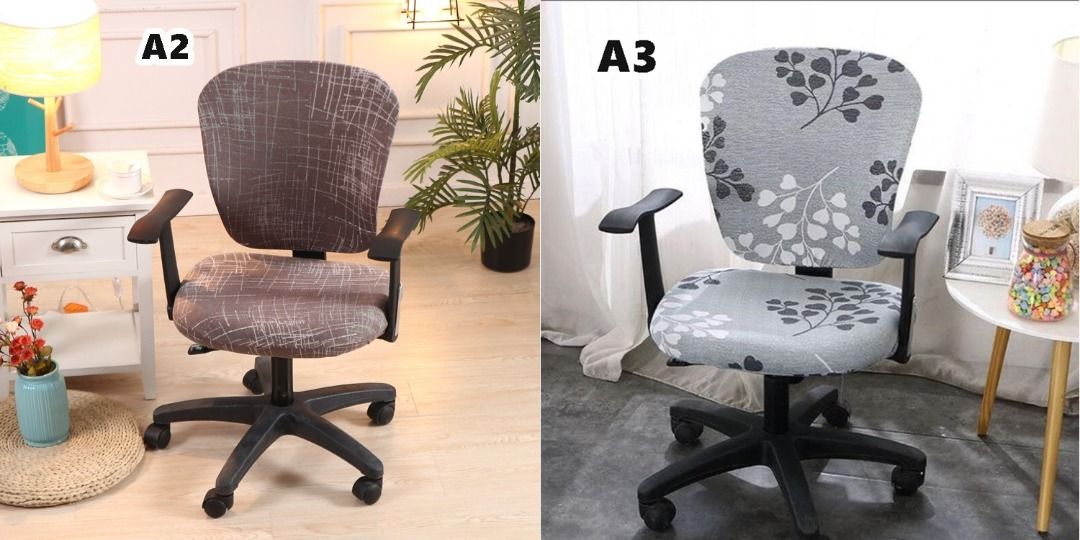 Split Elastic Office Chair Cover Washable Dinning Computer Chairs