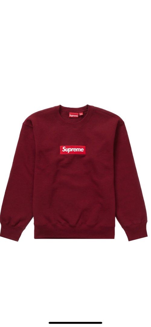 新貨）Supreme Box Logo Crewneck (FW22) Size M , Cardinal Colour