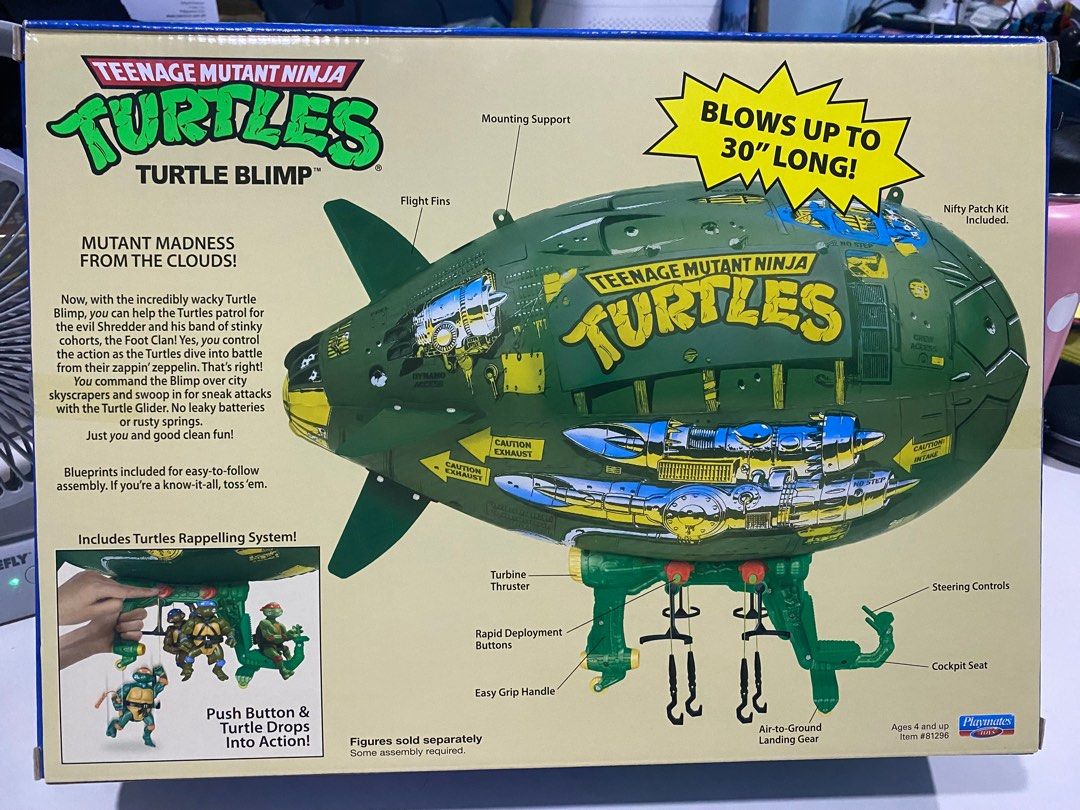 Teenage Mutant Ninja Turtle Re-issue Blimp TMNT (Category: Action & Battle Toys) located in Manila. Submitted by nachonacho31 (Listing ID 1205122937, Image 2). Description: Brand new and Sealed These are my actual photos of the item Same day deliver if lalamove within Metro Manila Payment via BDO or Gcash Thanks.