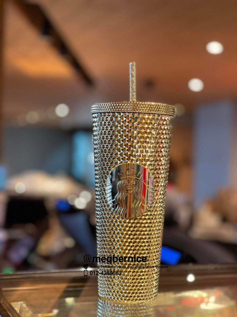 PRE ORDER 2022 Starbucks Thailand Bling Rose Gold 24oz Studded Tumbler