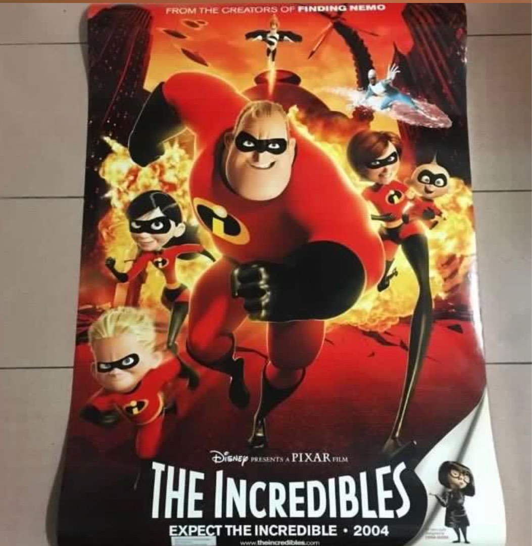 THE INCREDIBLES MOVIE OFFICIAL THEATRICAL ONE-SHEET POSTER (27 x 40 ...