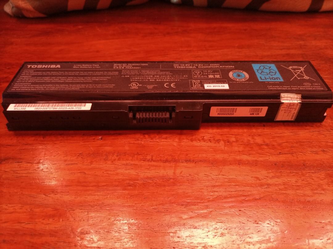Toshiba Li-Ion Battery Pack, Computers & Tech, Laptops & Notebooks on Carousell