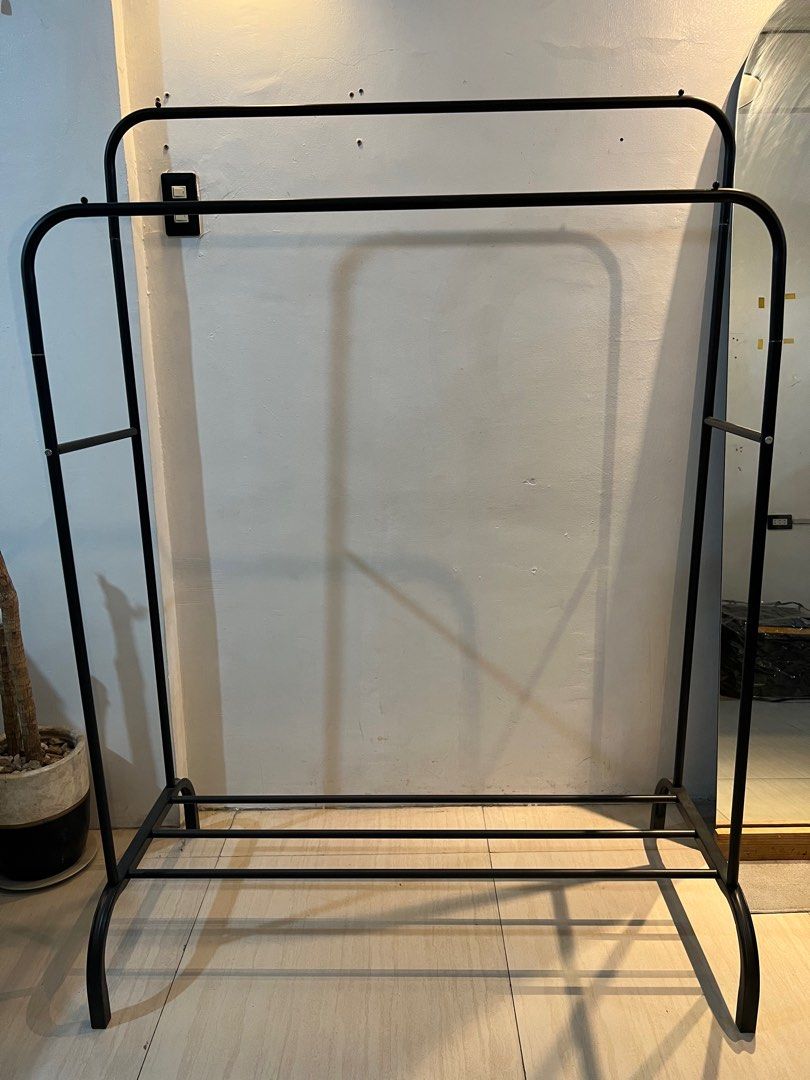 Used Clothes Rack Double Black, Furniture & Home Living, Home Improvement & Organization