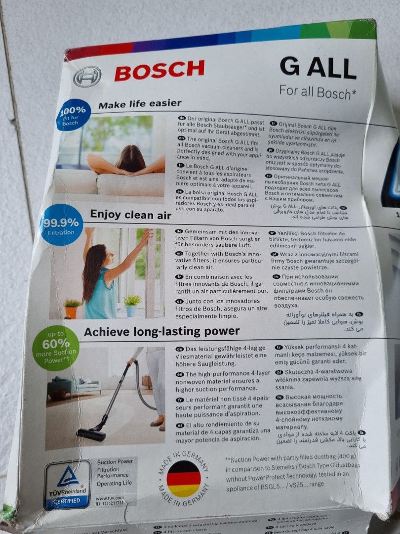 *Brand New* Original Bosch Vacuum bags, TV & Home Appliances, Vacuum