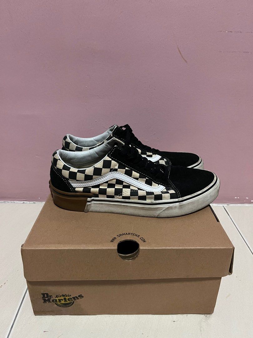 Checkered gum sole vans clearance