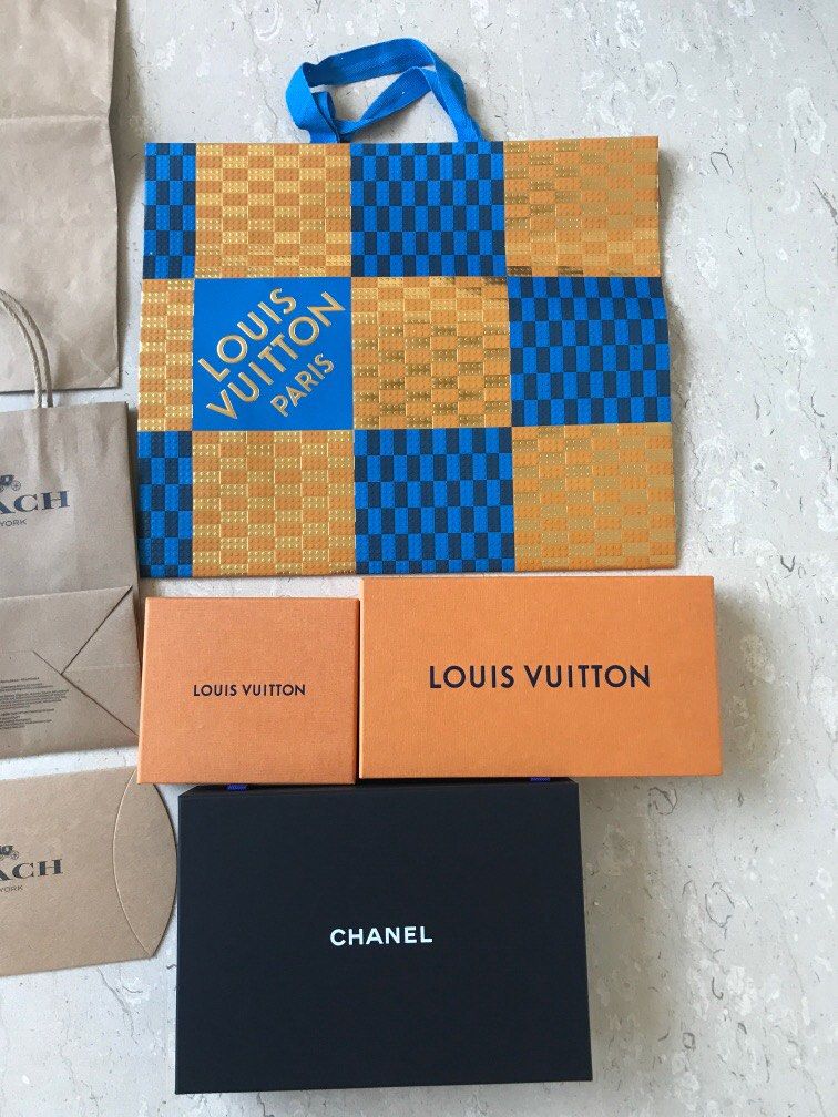 Paper bag branded items - longchamp, LV, chanel