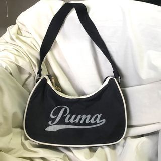 Vintage 1990s Puma Black Logo Baguette Small Bag