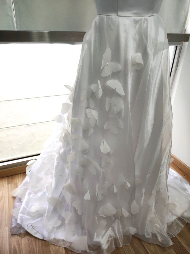 Wedding dress cheap with butterfly detail