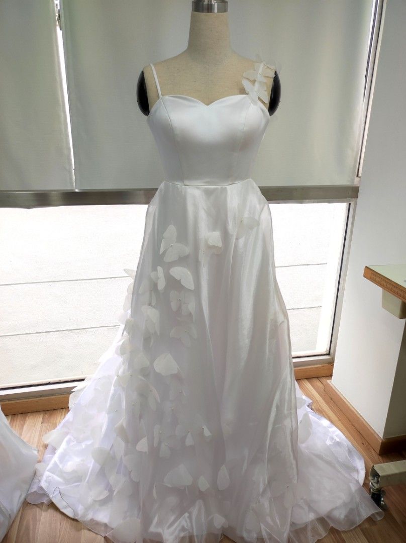 Wedding dress with butterfly cheap detail