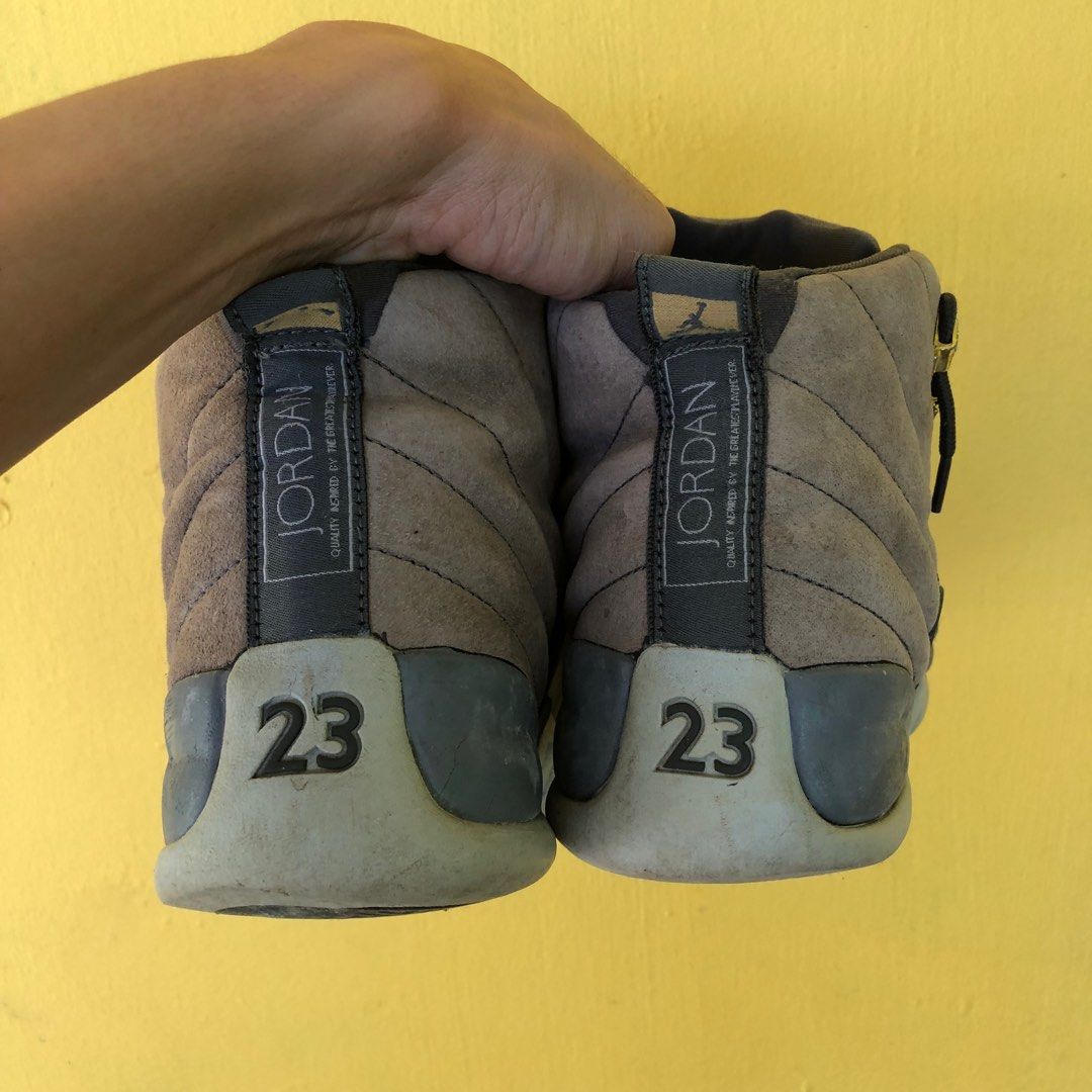 Jordan 12 clearance gray suede