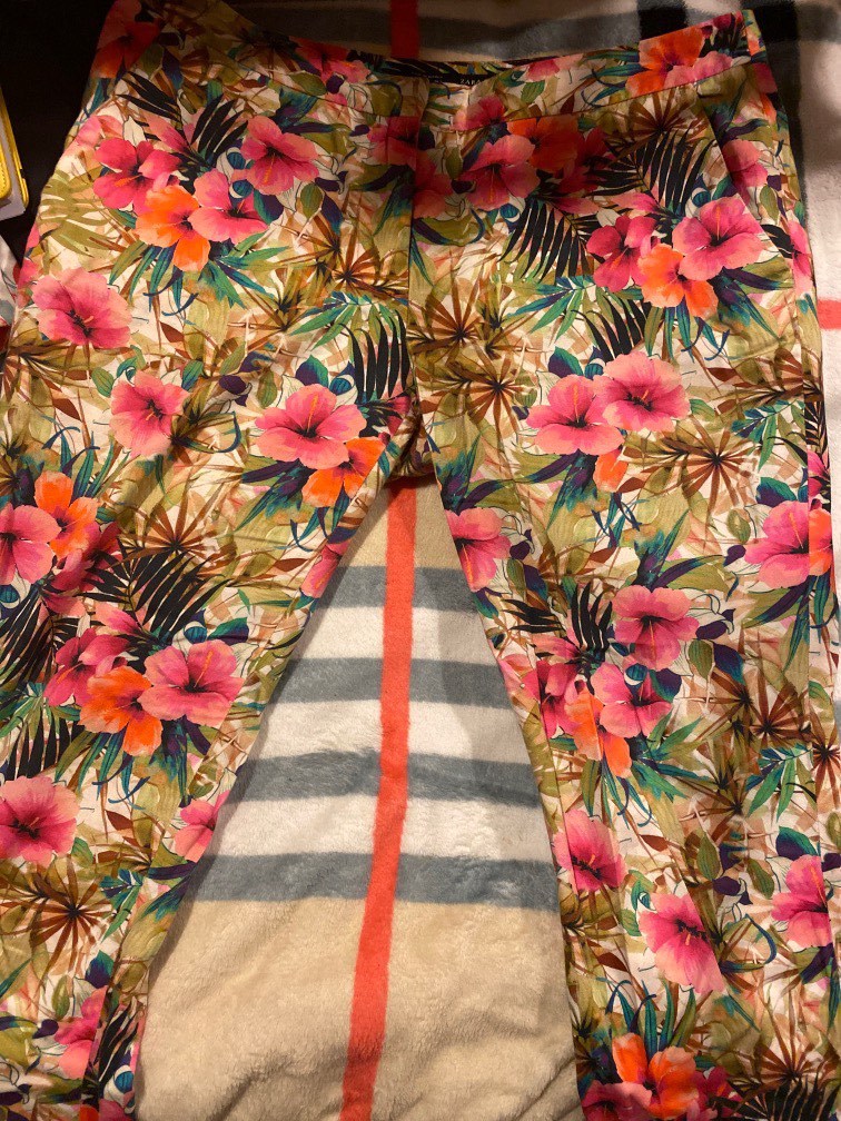 Zara Floral Pants, Women's Fashion, Bottoms, Other Bottoms on