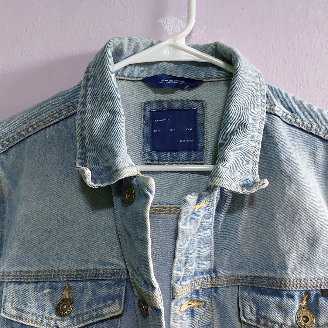 Zara Man Denim Jacket, Men's Fashion, Coats, Jackets and Outerwear on Carousell