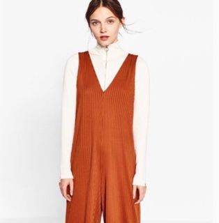 Zara orange jumpsuit