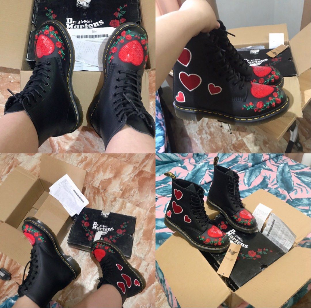 Dr. Martens 1460 PASCAL SEQUIN HEARTS Luxury Sneakers Footwear