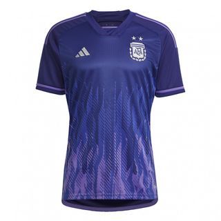 絕版2星 世界盃 阿根廷國家隊 2022 球迷版 作客 淨衫 冇印字 (只有日本碼 M/L/XL)