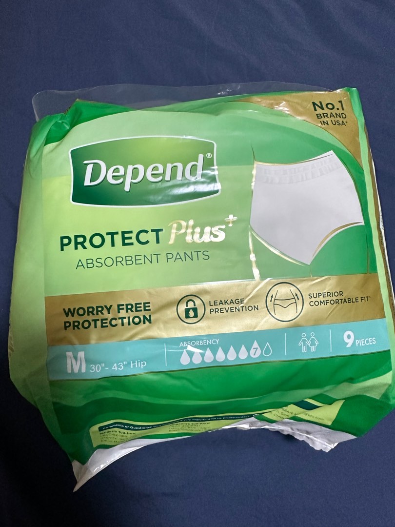 Depend Protect Plus Pants, Beauty & Personal Care, Sanitary Hygiene on  Carousell