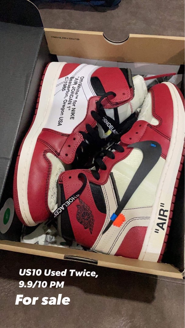 Air Jordan 1 Off White Chicago, Men's Fashion, Footwear, Sneakers