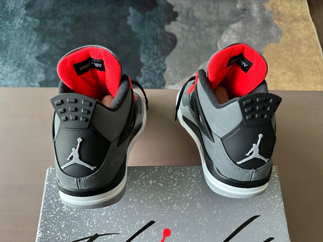 Air Jordan 4 Infrared, Men's Fashion, Footwear, Sneakers on Carousell