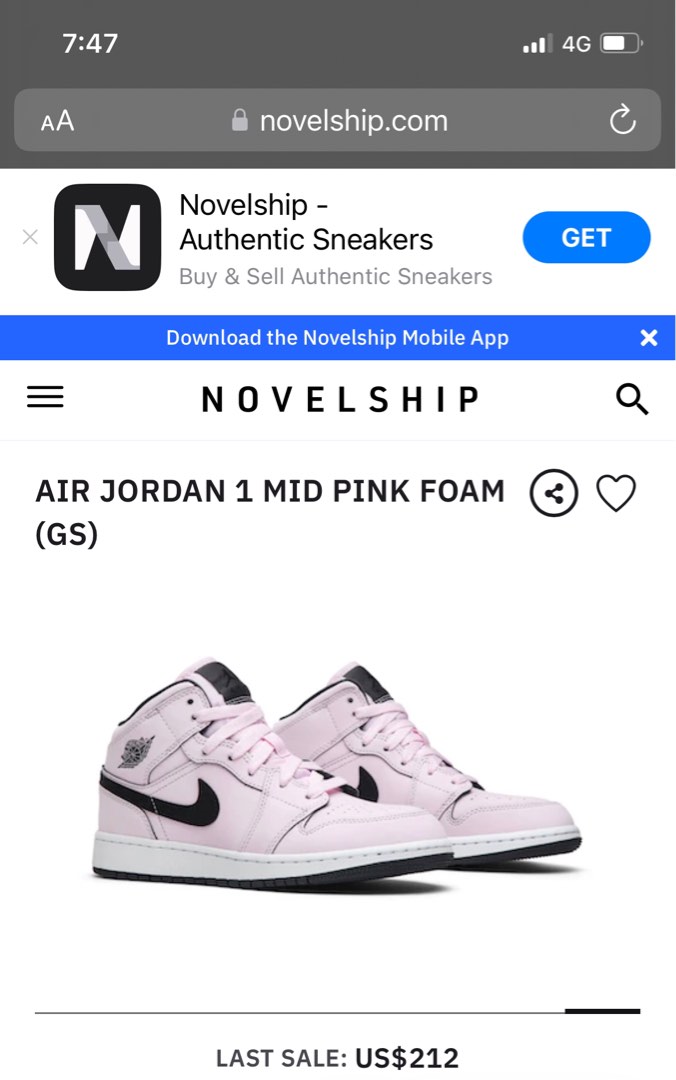Air Jordans 1 mid pink foam Women s Fashion Footwear Sneakers