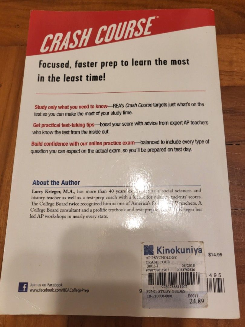 AP Psychology Cheat Sheet (Crash Course), Hobbies & Toys, Books