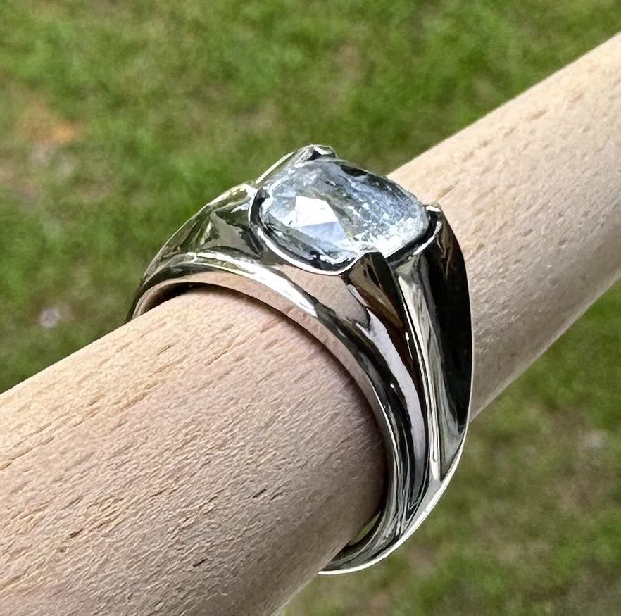 Men's aquamarine pinky ring sale