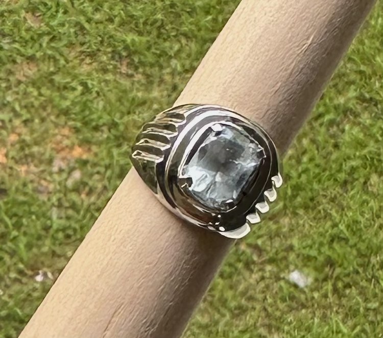 Men's aquamarine discount pinky ring
